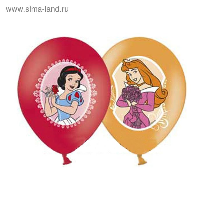 Шар латексный 14" Disney «Принцессы», пастель, 2-сторонний рисунок, набор 25 шт., цвета МИКС - Фото 1