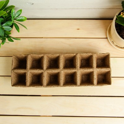 Торфяная кассета, 12 ячеек 50 мл, 5×5 см
