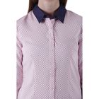 Рубашка женская, цвет розовый/горох, размер 42 - Фото 3
