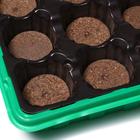 Набор для рассады: торфяная таблетка d=4.1 см, 24 шт., кассета на 24 ячейки по 40 мл, поддон 35.5×22.5 см, зелёный, пластик, Экоторф - Фото 4