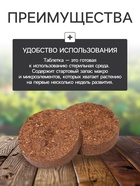 Набор для рассады: торфяная таблетка d=5.5 см, 15 шт., кассета на 15 ячеек по 150 мл, поддон 35×22 см, зелёный, пластик, Экоторф - Фото 5