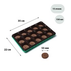 Набор для рассады: торфяная таблетка d=5.5 см, 15 шт., кассета на 15 ячеек по 150 мл, поддон 35×22 см, зелёный, пластик, Экоторф 1306311