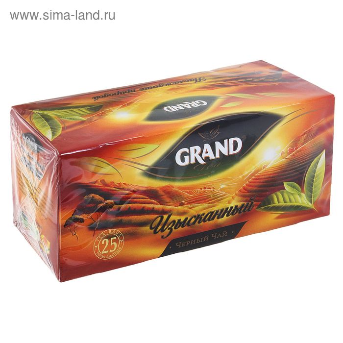 Чай черный Grand "Изысканный", 25 пакетиков*2 г - Фото 1