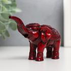 Нэцкэ полистоун "Слон в попоне" тёмно-красный 9,5х5х5,5 см - Фото 4