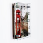 Часы настенные, интерьерные: Город, "Английская телефонная будка", 25 х 25 см - Фото 2