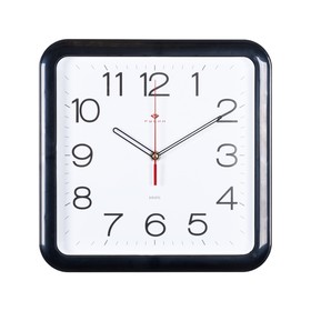 Часы настенные, серия: Классика, 29 × 29 см, плавный ход, черные