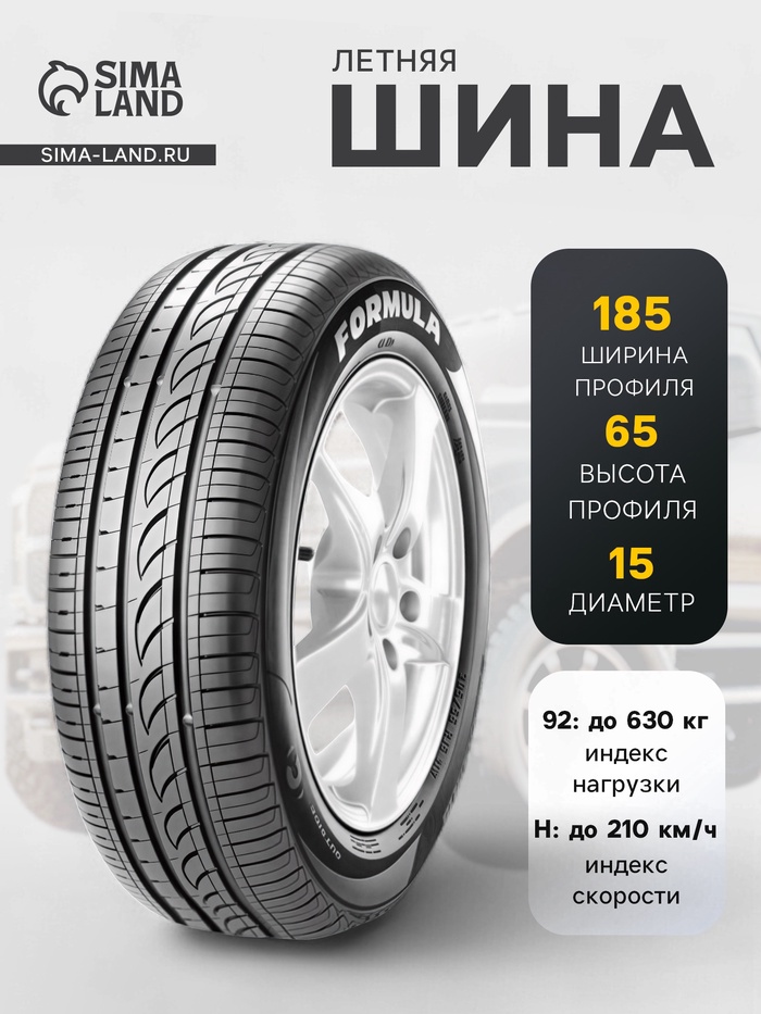Шина летняя Formula Energy 185/65 R=15 92H - Фото 1