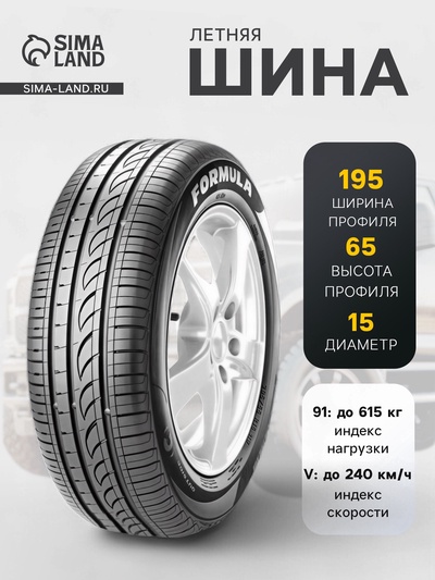 Шина летняя Formula Energy 195/65 R=15 91V