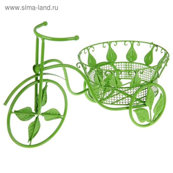 Кашпо "Велосипед зеленый" 45*22*28 см - Фото 1