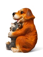 Садовая фигура из полистоуна «Щенок с котёнком», 28×22×20 см - Фото 6