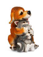 Садовая фигура из полистоуна «Щенок с котёнком», 28×22×20 см - Фото 9