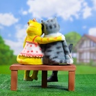 Садовая фигура из полистоуна «Коты на лавке», 40×18×40 см - Фото 14