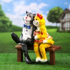 Садовая фигура из полистоуна «Коты на лавке», 40×18×40 см - Фото 10