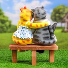 Садовая фигура "Коты на лавке" 18х42х40см - Фото 3