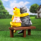 Садовая фигура из полистоуна «Коты на лавке», 40×18×40 см - Фото 12