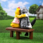 Садовая фигура из полистоуна «Коты на лавке», 40×18×40 см - Фото 13