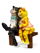 Садовая фигура из полистоуна «Коты на лавке», 40×18×40 см - Фото 4