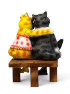 Садовая фигура из полистоуна «Коты на лавке», 40×18×40 см - Фото 7