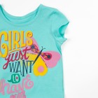 Комплект для девочки (футболка+бриджи), рост 104 см (56), цвет бирюза_160084 - Фото 9