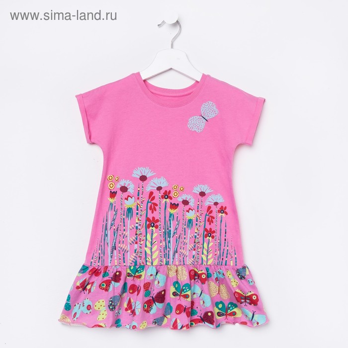 Платье для девочки, рост 104 см (56), цвет розовый_160075 - Фото 1