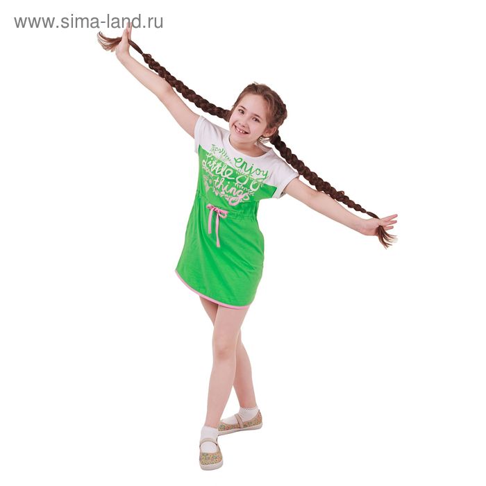 Платье для девочки, рост 164 см (84), цвет зеленый_160086 - Фото 1