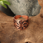 Кольцо-амулет «Коловрат», пластинчатый, медь - Фото 1