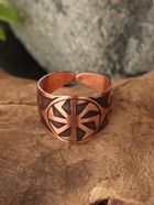 Кольцо-амулет «Коловрат», пластинчатый, медь - Фото 1