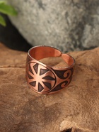 Кольцо-амулет «Коловрат», пластинчатый, медь - Фото 3