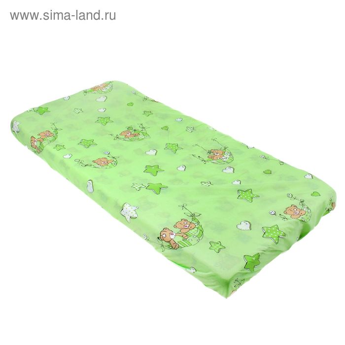 Простыня на резинке 120х60, цвет МИКС 2010 - Фото 1