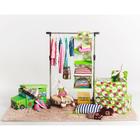 Органайзер подвесной Доляна «Божьи коровки», 4 отделения, 30×30×80 см, зелёный - Фото 5