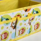Бокс для мелочей «Совы», 3 кармана, 25×15×12 см, цвет жёлтый - Фото 3