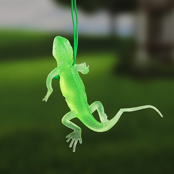 Декоративная подвеска «Ящерица», 10×4.5 см, резина. светящаяся - Фото 1
