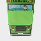 Короб стеллажный для хранения с крышкой «Школьный автобус», 55×26×32 см, 2 отделения, цвет зелёный - фото 3792598