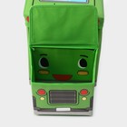 Короб стеллажный для хранения с крышкой Доляна «Школьный автобус», 55×26×32 см, 2 отделения, цвет зелёный - фото 9503342