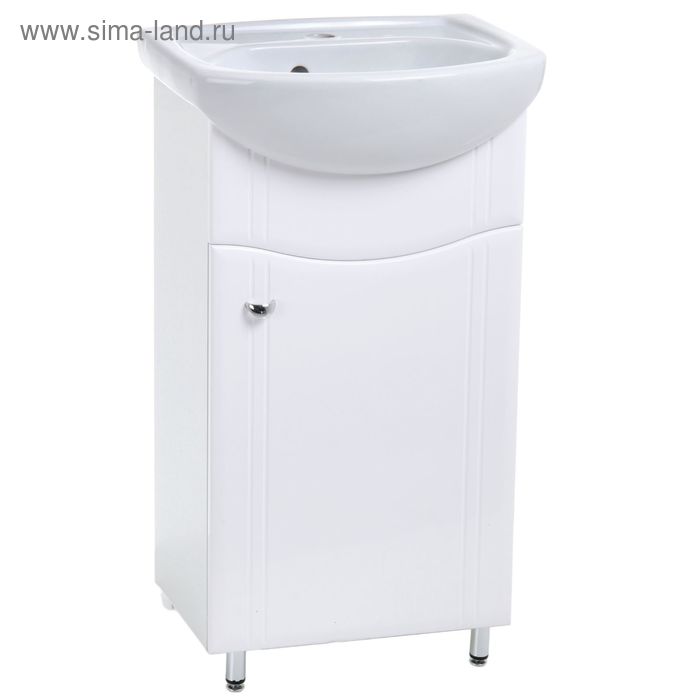 Комплект мебели «Альтерна»: Тумба «Тура 45» с раковиной «Уют-450», 460×360×820 мм, цвет белый - Фото 1