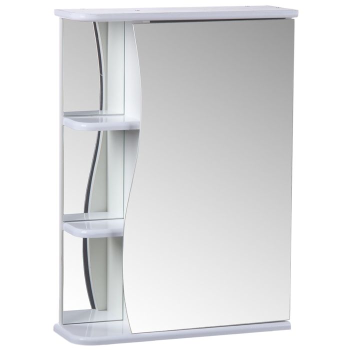 Зеркало-шкаф для ванной комнаты "Тура 5501", с тремя полками, 55 х 15,4 х 70 см - Фото 1