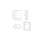 Зеркало – шкаф для ванной комнаты «Тура 5501», 3 полки, 550×154×700 мм, цвет белый - Фото 4
