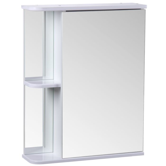 Зеркало-шкаф для ванной комнаты "Тура 5500", с двумя полками, 55 х 15,4 х 70 см - Фото 1
