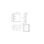 Зеркало-шкаф "Тура", с тремя полками, 60 х 23,4 х 70 см, со светильником - Фото 3