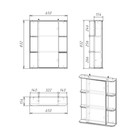 Зеркало-шкаф для ванной комнаты "Тура 6501", с двумя секциями полок, 65 х 15,4 х 83,2 мм - Фото 5