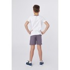 Комплект для мальчика (футболка+шорты), рост 122 см (7 лет), цвет тёмно-серый/белый Н463 - Фото 4