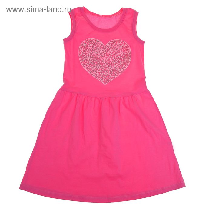 Платье для девочки короткий рукав, рост 146 см (11 лет), цвет розовый Л468_Д - Фото 1