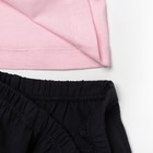 Комплект для девочки (туника+бриджи), рост 134 см (9 лет), цвет тёмно-синий/светло-розовый Л475 - Фото 6