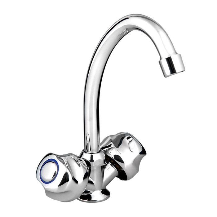 Смеситель для кухни Accoona A5677, двухрычажный, хром - Фото 1