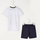 Комплект для мальчика (футболка+шорты), рост 152 см (12 лет), цвет тёмно-синий/белый Н463 - Фото 3
