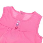 Платье с коротким рукавом для девочки, рост 80 см (12 мес). цвет розовый Л195 - Фото 2