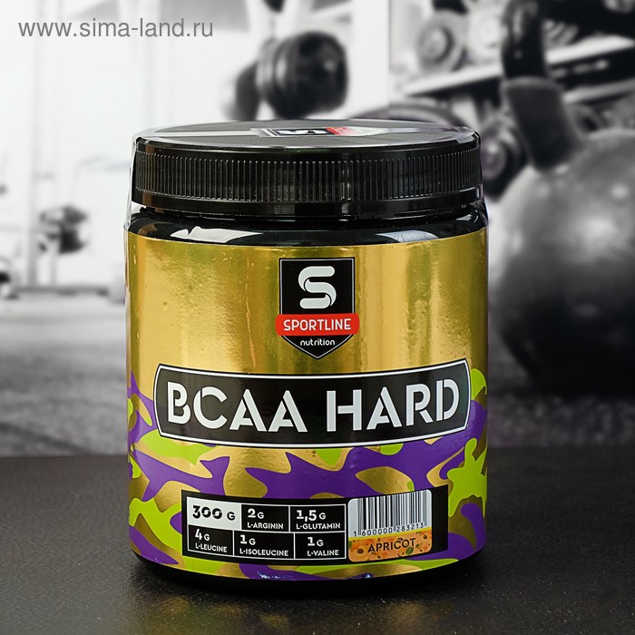 Аминокислоты SportLine BCAA HARD 4:1:1, абрикос, 300 г - Фото 1