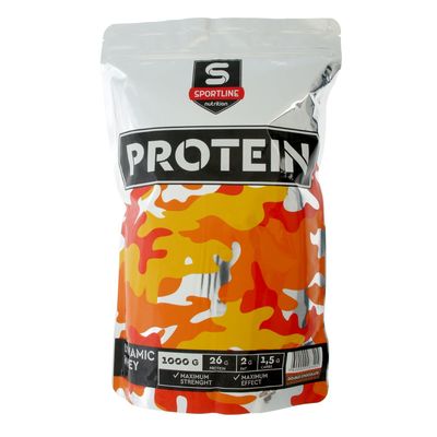 Протеин SportLine Dynamic Whey Protein, двойной шоколад, спортивное питание, 1000 г