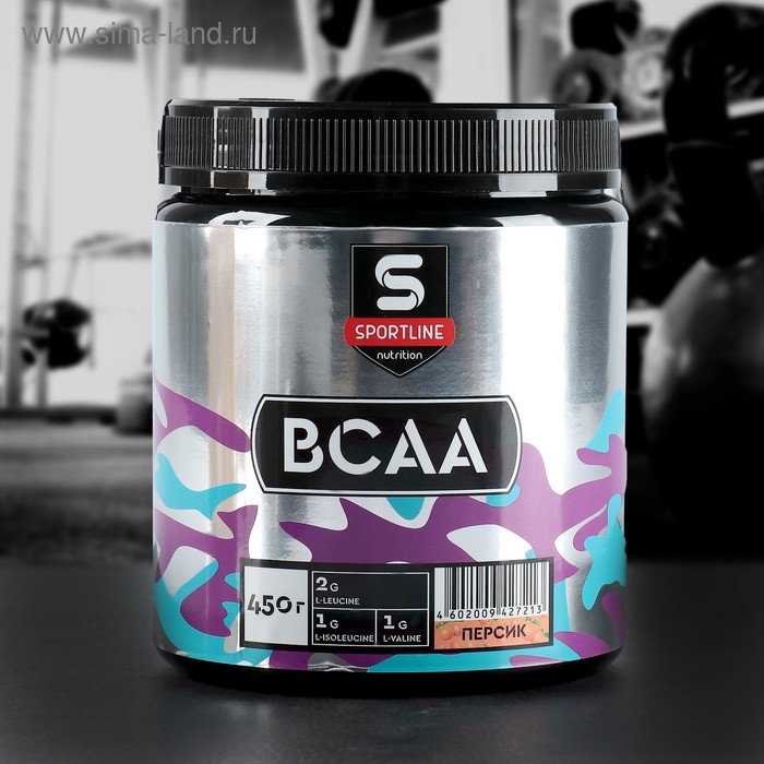 Аминокислоты SportLine BCAA, персик, 450 г - Фото 1