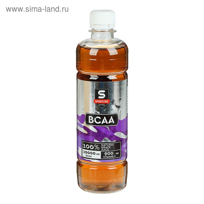 Напиток SportLine BCAA 6000 мг, Виноград, спортивное питание, 500 мл - Фото 1
